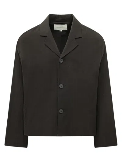 Studio Nicholson Three-button Blazer With Revers In Black