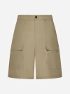 Studio Nicholson Bermuda Shorts In Cotton Blend In Sand