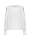 Studio Nicholson White Javelin Long Sleeve T-shirt In Optic White