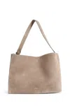 Studio Nicholson Reflection Suede Tote Shoulder Bag In Neutral