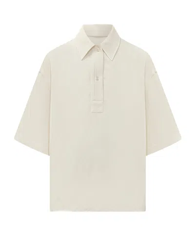 Studio Nicholson Toulon Half-placket Shirt In Neutral