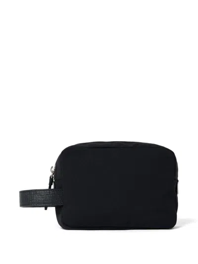 Studio Nicholson Transit Leather-strap Wash Bag In Black