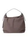 Studio Nicholson Transit Leather-trimmed Shoulder Bag In Brown