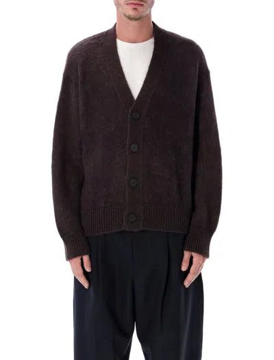 Studio Nicholson Trey Cardigan In Brown