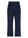 Studio Nicholson Straight Leg Trousers With Pockets And Loops In Blue