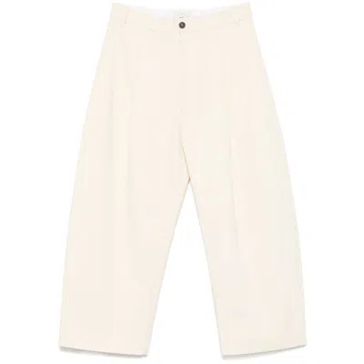 Studio Nicholson Pleat-detail Trousers In White