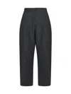 Studio Nicholson Tuck Wool Trousers In Tarmac