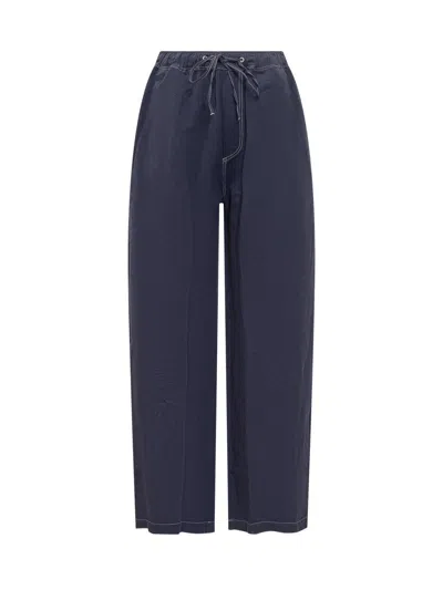 Studio Nicholson Trousers With Coulisse In Purple