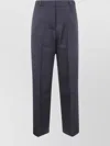 Studio Nicholson Trousers With High Waist And Front Pleats In Blue