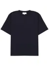 Studio Nicholson Lay Logo Detailed Crewneck T-shirt In Black