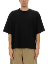 Studio Nicholson Crew Neck Oversized Fit Short Sleeves T-shirt In Black