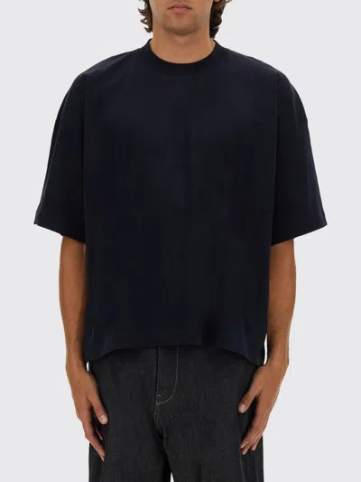 Studio Nicholson T-shirt  Men Color Blue In Black