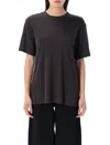 Studio Nicholson Long Sleeve Crew Neck Relaxed Fit Top In Black