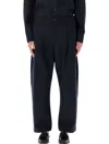 Studio Nicholson Tucked Front Pants With Tailored Silhouette In Blue