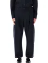 Studio Nicholson Tucked Front Pants With Tailored Silhouette In Black
