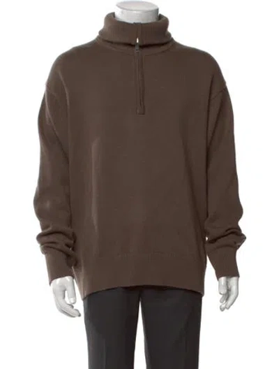 Pre-owned Studio Nicholson Turtleneck Long Sleeve Pullover In Brown