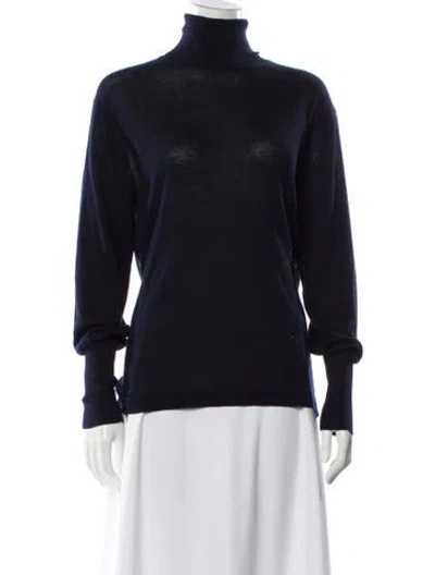 Pre-owned Studio Nicholson Turtleneck Sweater In Blue