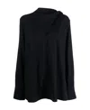 Studio Nicholson Utah Pleat-detail Blouse In Black