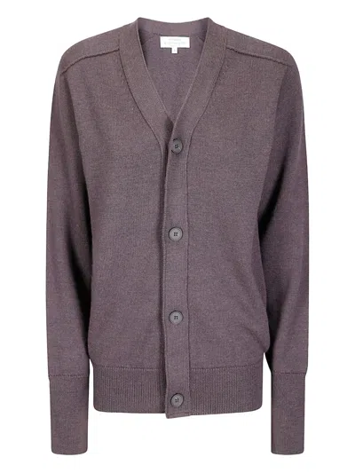 Studio Nicholson V-neck Merino Cardigan In Purple