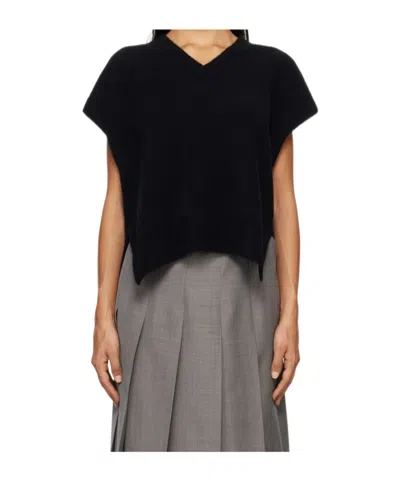 Studio Nicholson V-neck Sweater In Black