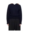 Studio Nicholson Navy Inverness Sweater In Blue