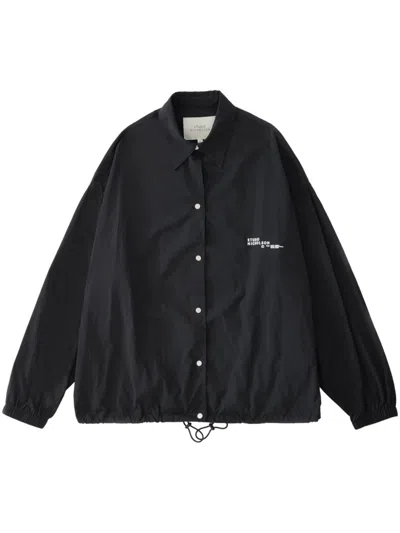 Studio Nicholson Vance Logo-print Jacket In Blue