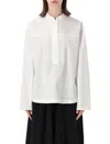 Studio Nicholson Silk-blend Popover Shirt In White