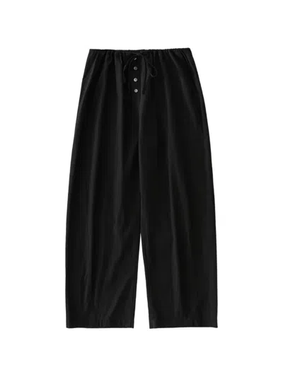 Studio Nicholson Ventura Tie-waist Trousers In Black