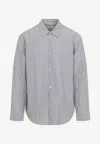 Studio Nicholson View Oversized Striped Shirt In White