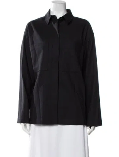 Pre-owned Studio Nicholson Virgin Wool Jacket In Blue