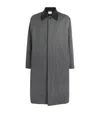 Studio Nicholson Virgin Wool-leather Bryn Coat In Gray