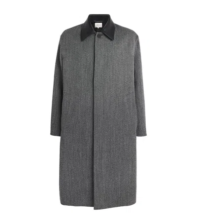 STUDIO NICHOLSON VIRGIN WOOL-LEATHER BRYN COAT