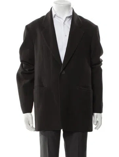 Pre-owned Studio Nicholson Virgin Wool Peacoat In Brown