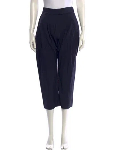 Pre-owned Studio Nicholson Virgin Wool Straight Leg Pants In Blue