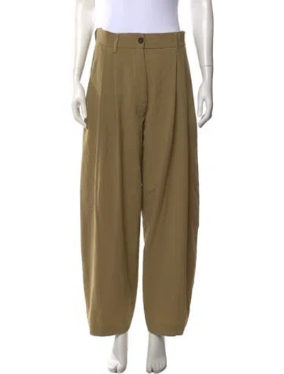 Pre-owned Studio Nicholson Virgin Wool Straight Leg Pants In Neutrals