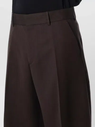 Studio Nicholson Virgin Wool Tailored Trousers In Brown