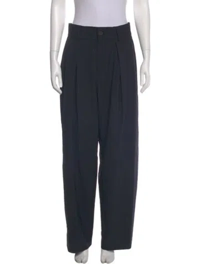 Pre-owned Studio Nicholson Virgin Wool Wide Leg Pants In Blue