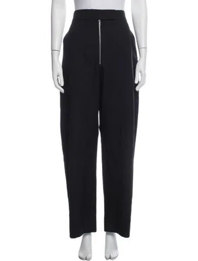 Pre-owned Studio Nicholson Virgin Wool Wide Leg Pants In Blue