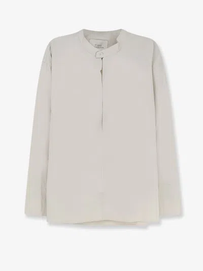 Studio Nicholson Viscose And Cotton Blend Shirt In Sand