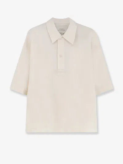 Studio Nicholson Viscose And Linen Blend Shirt In Sand