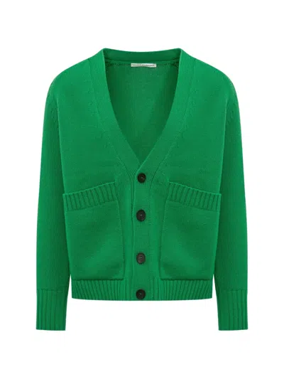 Studio Nicholson V-neck Patch-pocket Cardigan In Animal Print