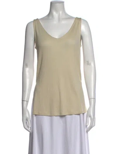 Pre-owned Studio Nicholson V-neck Sleeveless Top In Neutrals