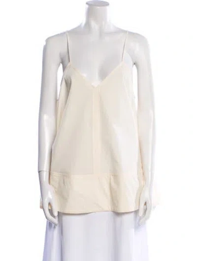 Pre-owned Studio Nicholson V-neck Sleeveless Top W/ Tags In Neutral