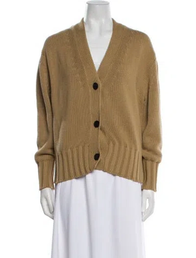 Pre-owned Studio Nicholson V-neck Sweater In Brown