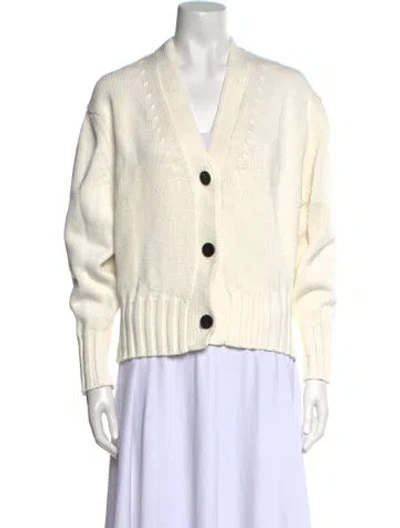 Pre-owned Studio Nicholson V-neck Sweater In Neutral