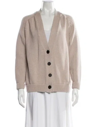 Pre-owned Studio Nicholson V-neck Sweater In Neutral