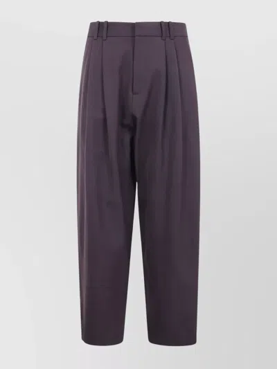 Studio Nicholson Volume Pleated Trousers Pockets In Brown