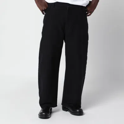 Studio Nicholson Washed Paolo Wide-leg Jeans In Black
