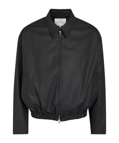 Studio Nicholson Waterproof Cotton Jacket In Black