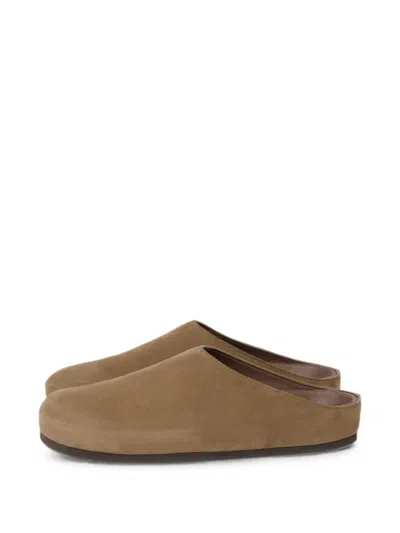 Studio Nicholson Wearing Suede Slip-ons In Brown